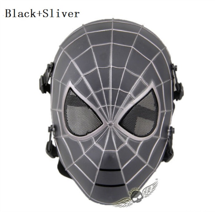 Tactical Military Army Paintball Skull Full Spider Mask BS - Click Image to Close